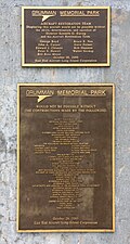 * Nomination Plaques at Grumman Memorial Park --Mike Peel 23:38, 14 June 2022 (UTC) * Promotion &nbsp;Support Good quality. --Jakubhal 03:52, 15 June 2022 (UTC)